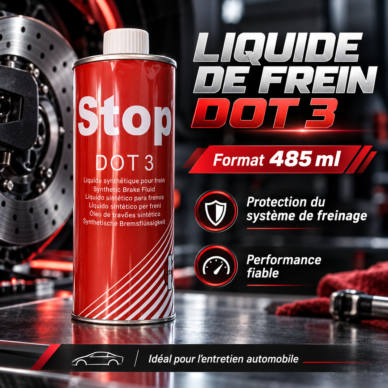 LIQUIDE DE FREIN STOP DOT3